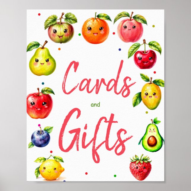 Zeichen für Karten und Geschenke Poster (Vorne)