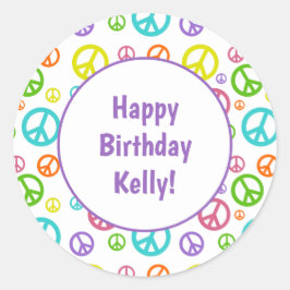 Zeichen für Mehrfarbigkeit Runder Aufkleber