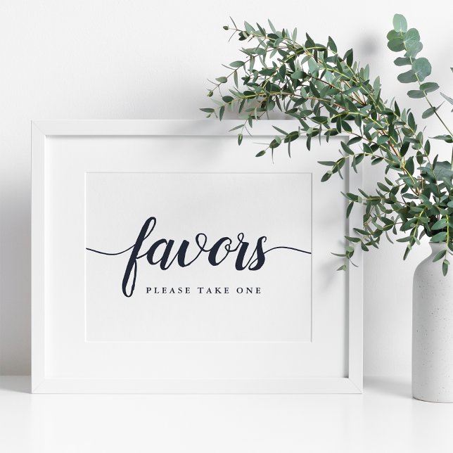 Zeichen für Navy und White Calligraphy Gastgeschen Poster (Von Creator hochgeladen)