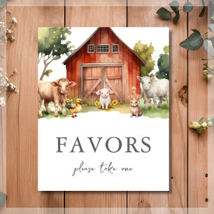 Zeichen für niedliche Stallfavoriten in landwirtsc Poster