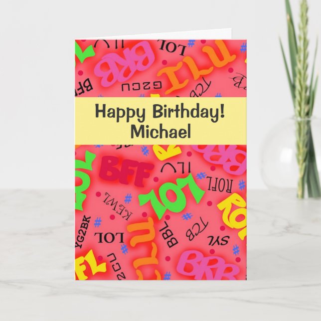 Zeichen für rote Text Karte (Vorderseite)