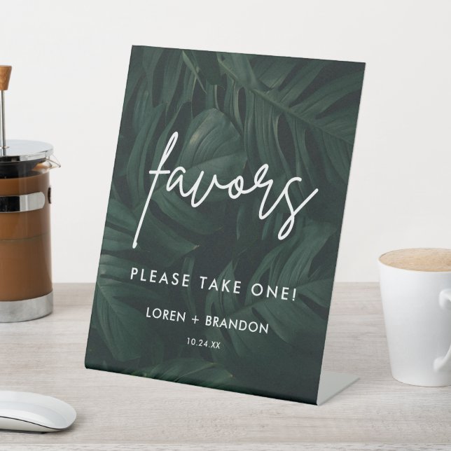 Zeichen für tropische Hochzeiten in Urlaubsort Sockelschild (In SItu)