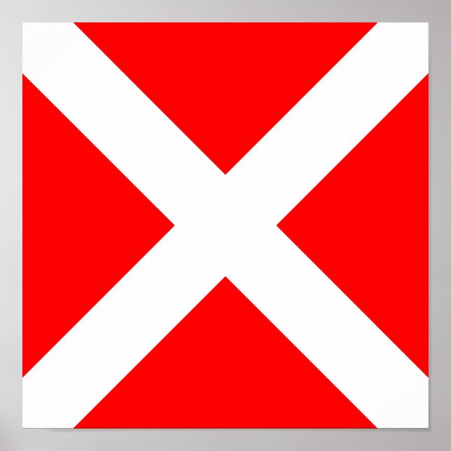 Zeichen für vier nautische Alphabete Poster (Vorne)