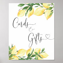 Zeichen für Wasserfarben Zitronenkarten und Gesche