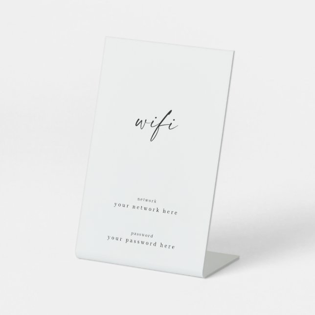 Zeichen für WiFi-Informationen Sockelschild (Vorderseite)