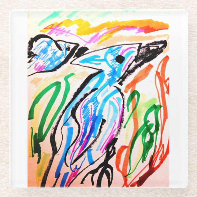 Zeichen Glasuntersetzer (Vorderseite)