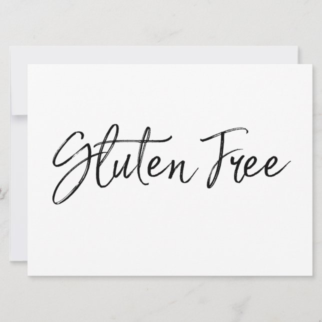 Zeichen "glutenfrei" | Stilvolle Handschrift (Vorderseite)