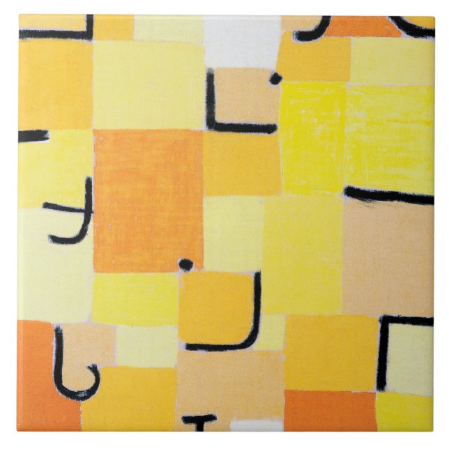 Zeichen in Gelb, Paul Klee Fliese (Vorderseite)