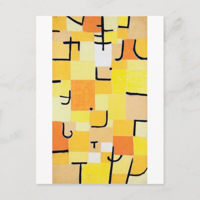 Zeichen in Gelb, Paul Klee Postkarte (Vorderseite)