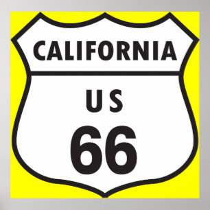 Zeichen Kaliforniens US 66 Poster
