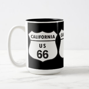 Zeichen Kaliforniens US 66 Zweifarbige Tasse