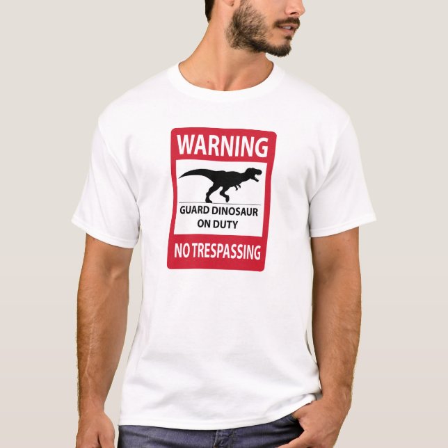 Zeichen "Kein Übertritt" (T-Rex) T-Shirt (Vorderseite)