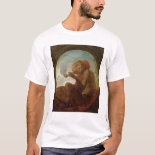 Zeichen mit einem Affen, der ein Rohr raucht T-Shirt