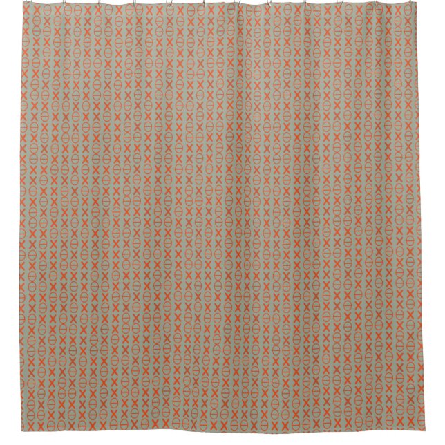 Zeichen mit rotem Code Muster jeder Farbe Duschvorhang (Vorderseite)