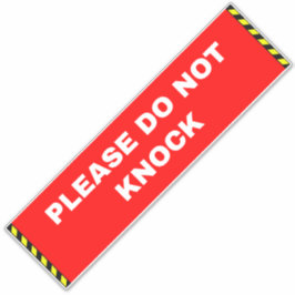 Zeichen nicht klopfen - rot aufkleber