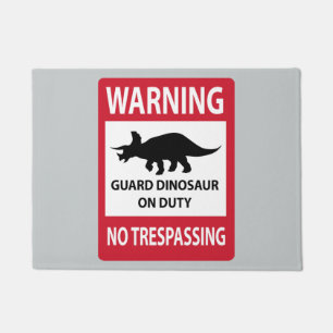 Zeichen "No Trespassing" (Triceratops) Fußmatte