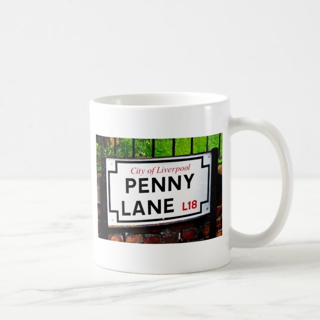 Zeichen Pennyweg Liverpools England Kaffeetasse (Rechts)