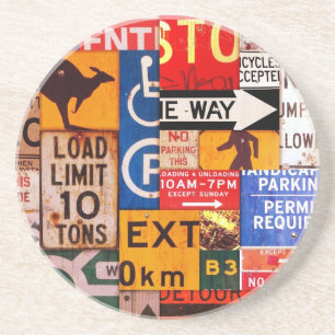 Zeichen Sandstein Untersetzer