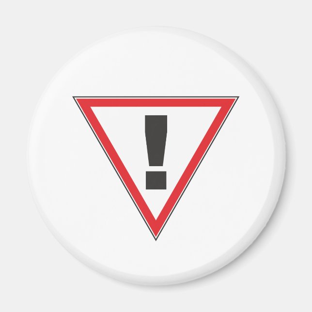 Zeichen sign Ausrufezeichen exclamation mark Magnet (Vorne)