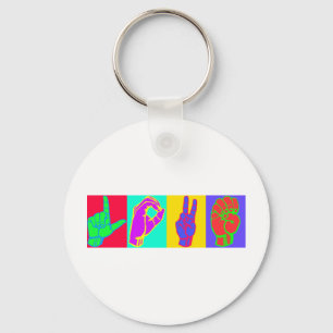 Zeichen-Sprachen-LIEBE Schlüsselanhänger