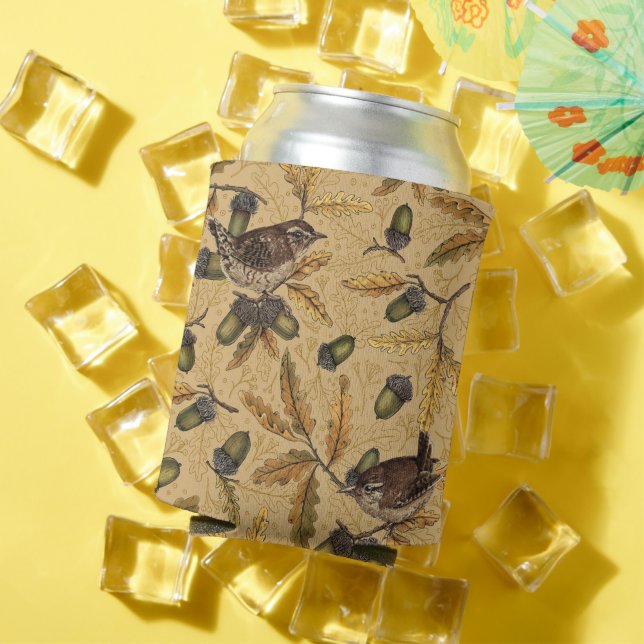 Zeichen und Eicheln auf Honig Dosenkühler (In Situ Sommer)