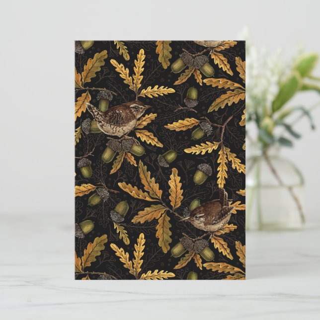 Zeichen und Eicheln auf schwarz (Stehend Vorderseite)