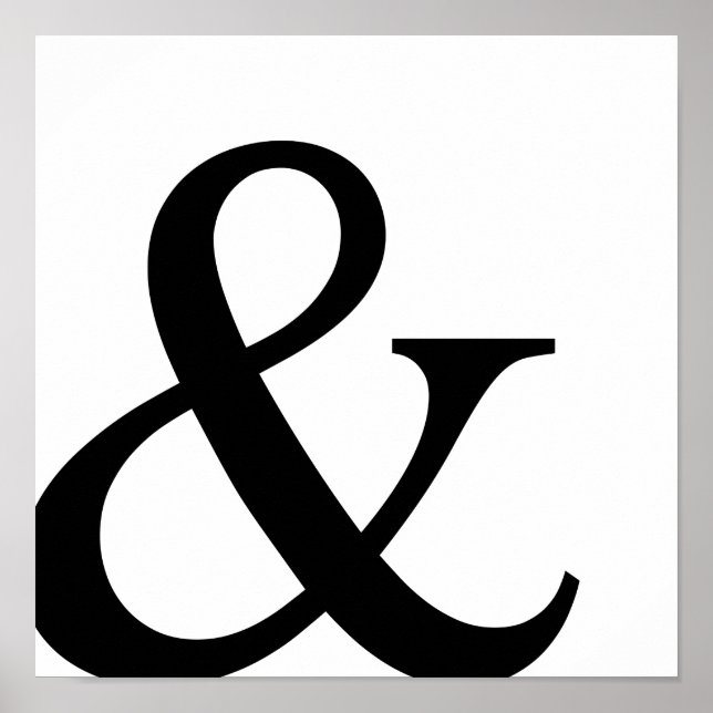 Zeichen und Zeichen von Ampersand Poster (Vorne)