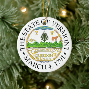 Zeichen Vermont Keramik Ornament