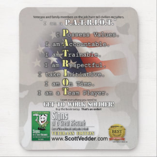 Zeichen von einem großen Résumé: Veteranen-Ausgabe Mousepad