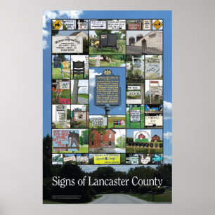 Zeichen von Lancaster County Plakat