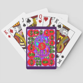 Zeichen von Roten Dollars Spielkarten