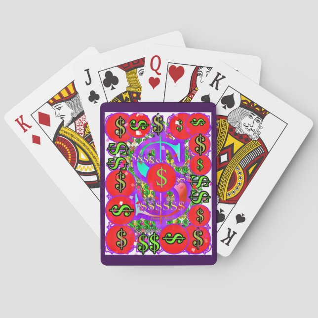 Zeichen von Roten Dollars Spielkarten (Rückseite)