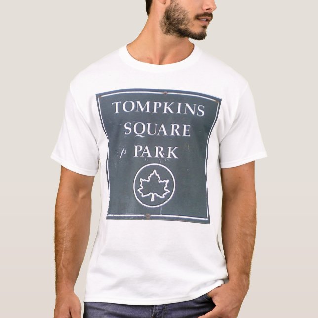 Zeichen von Tompkins quadratischem Park New York T-Shirt (Vorderseite)