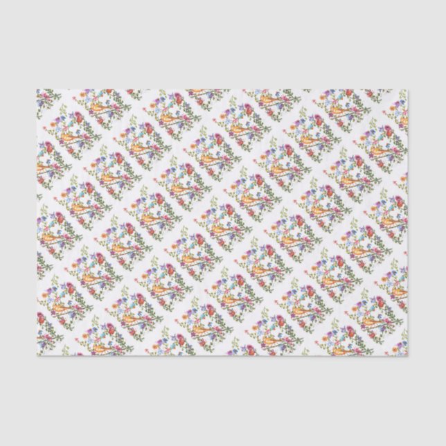 ZEICHENDRUCKEN GELBE BIRD SEIDENPAPIER (Vorderseite)