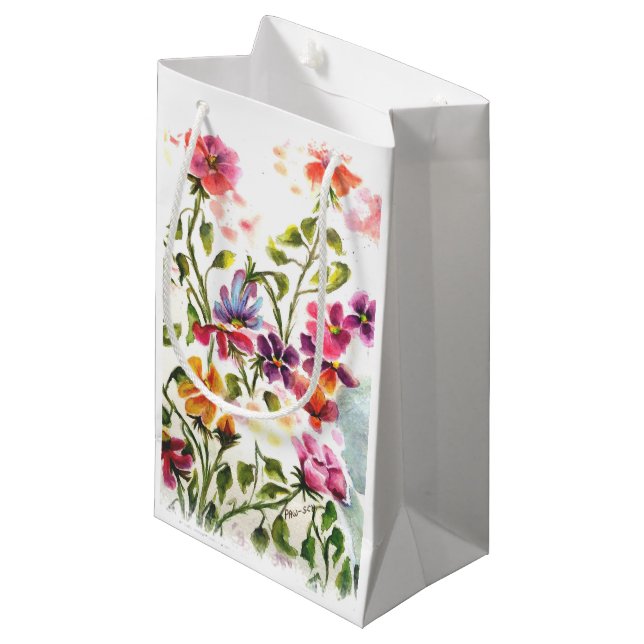 ZEICHENDRUCKER KLEINE GESCHENKTÜTE (Vorderseite Schrägansicht)