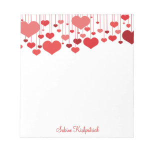 Zeichenfolgen-Valentine Notepad Notizblock