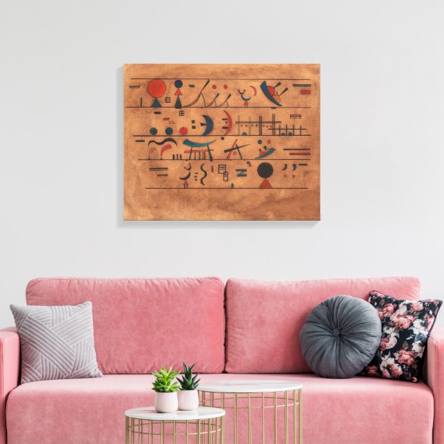 Zeichenfolgen | Wassily Kandinsky | Leinwanddruck (Insitu (Wohnzimmer))