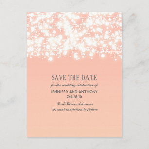 Zeichenketten elegant Save the Date Ankündigungspostkarte