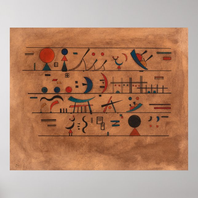 Zeichenketten von Wassily Kandinsky Poster (Vorne)
