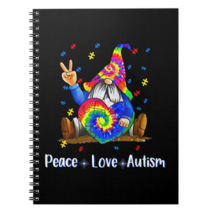 ZeichenkettenschließungPeace Liebe Autism Gnome Au Notizblock