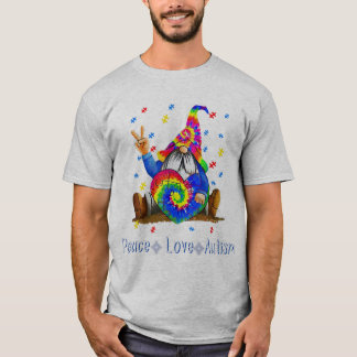 ZeichenkettenschließungPeace Liebe Autism Gnome Au T-Shirt