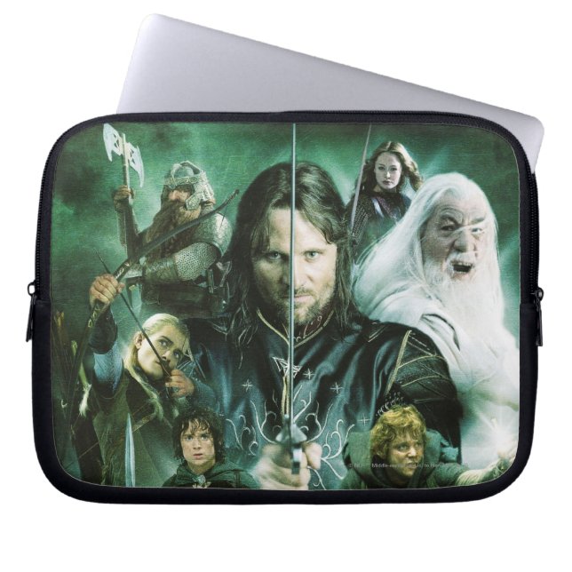 Zeichenkollage Laptopschutzhülle (Vorderseite)