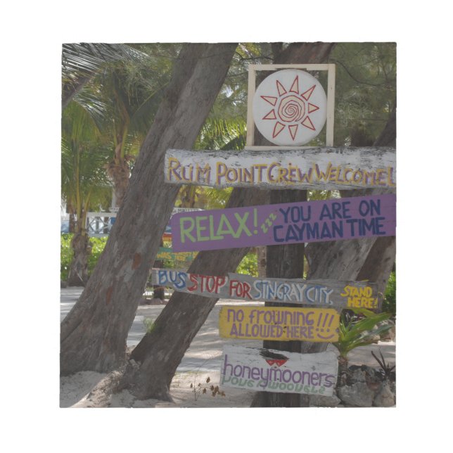 Zeichenpost Rum Point Grand Cayman Notizblock (Vorderseite)
