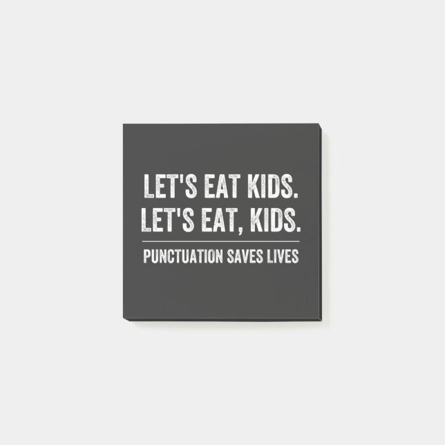 Zeichensetzung Rette Leben Post-it Klebezettel (Vorderseite)