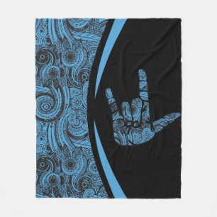 Zeichensprache Blanket Vintage ASL Mama Liebe Fleecedecke