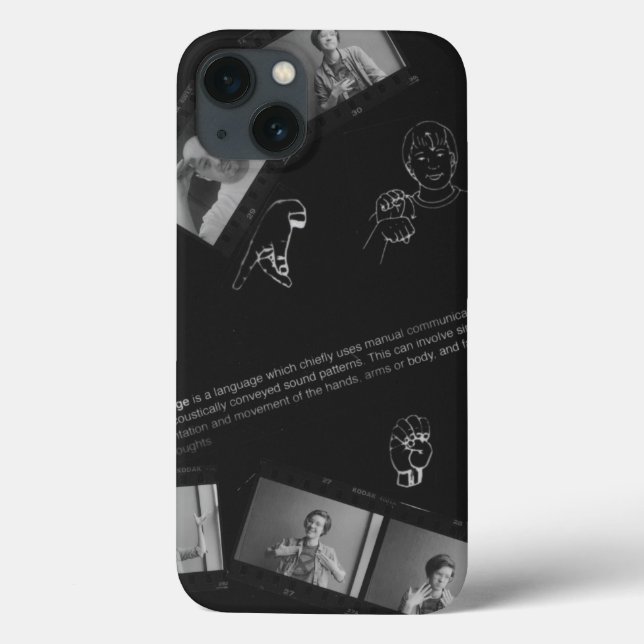 Zeichensprache-Fotogramm Case-Mate iPhone Hülle (Rückseite)