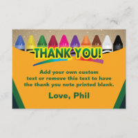 Zeichenstift-Kasten danken Ihnen Karten