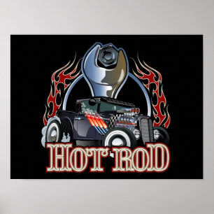 Zeichentrick-Auto Poster