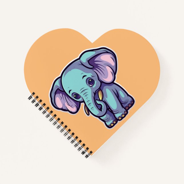 ZEICHENTRICK ELEFANT NOTIZBUCH (Vorderseite)