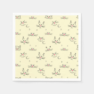Zeichentrick-Katze-Illustration Serviette
